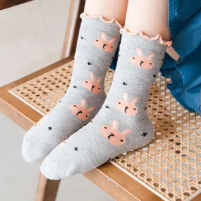 3 Pack Kids' Socks | Cotton | Flamingo Cat Rabbit