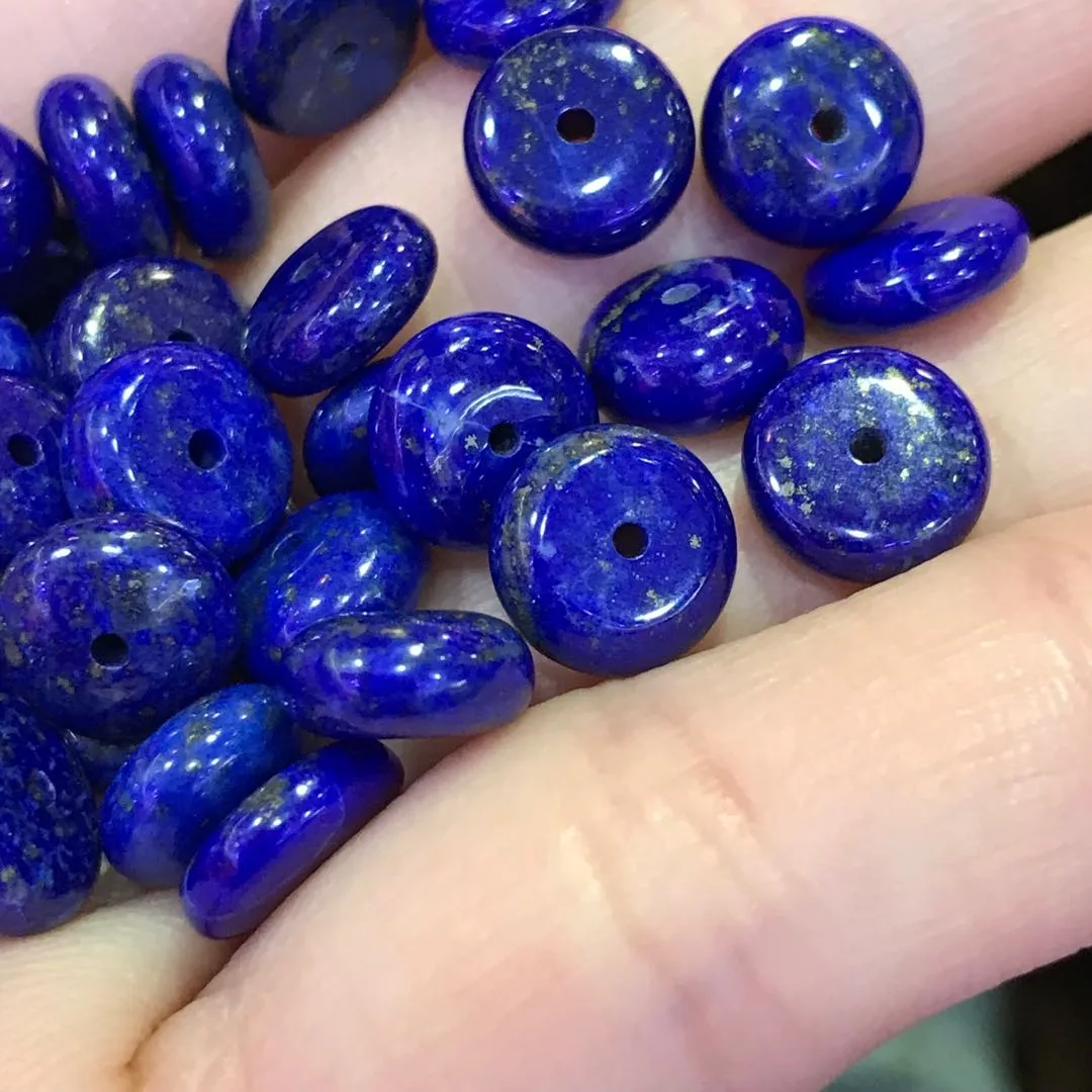 4x8mm Natural Lapis Lazuli Disc Spacers for DIY Jewelry Project