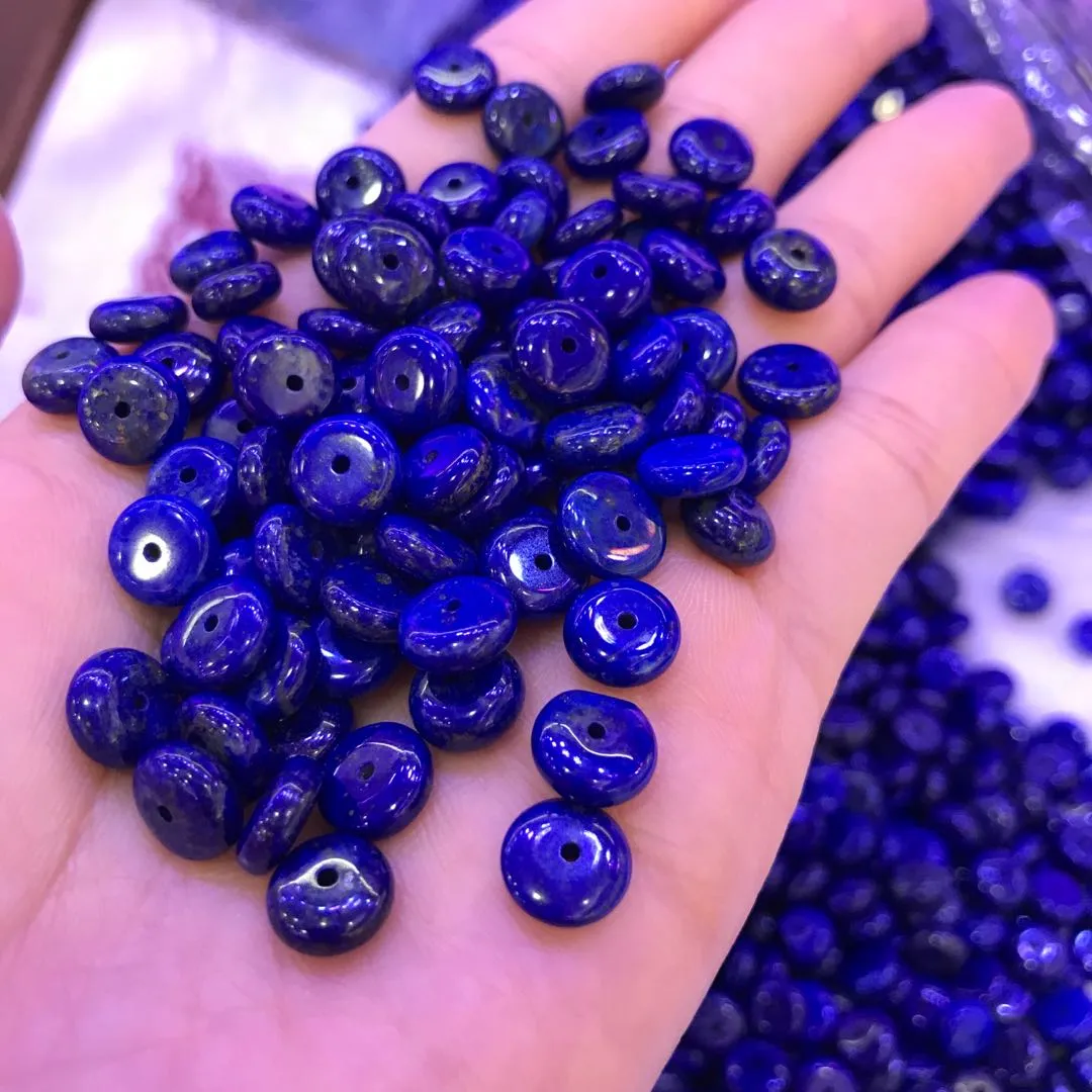 4x8mm Natural Lapis Lazuli Disc Spacers for DIY Jewelry Project