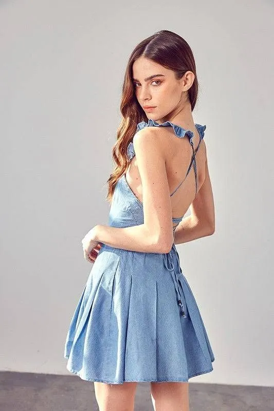 A Line Open Back Dress