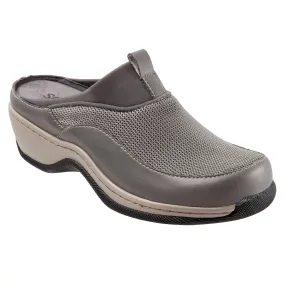 Aberdeen Dark Grey Microfibre Mules