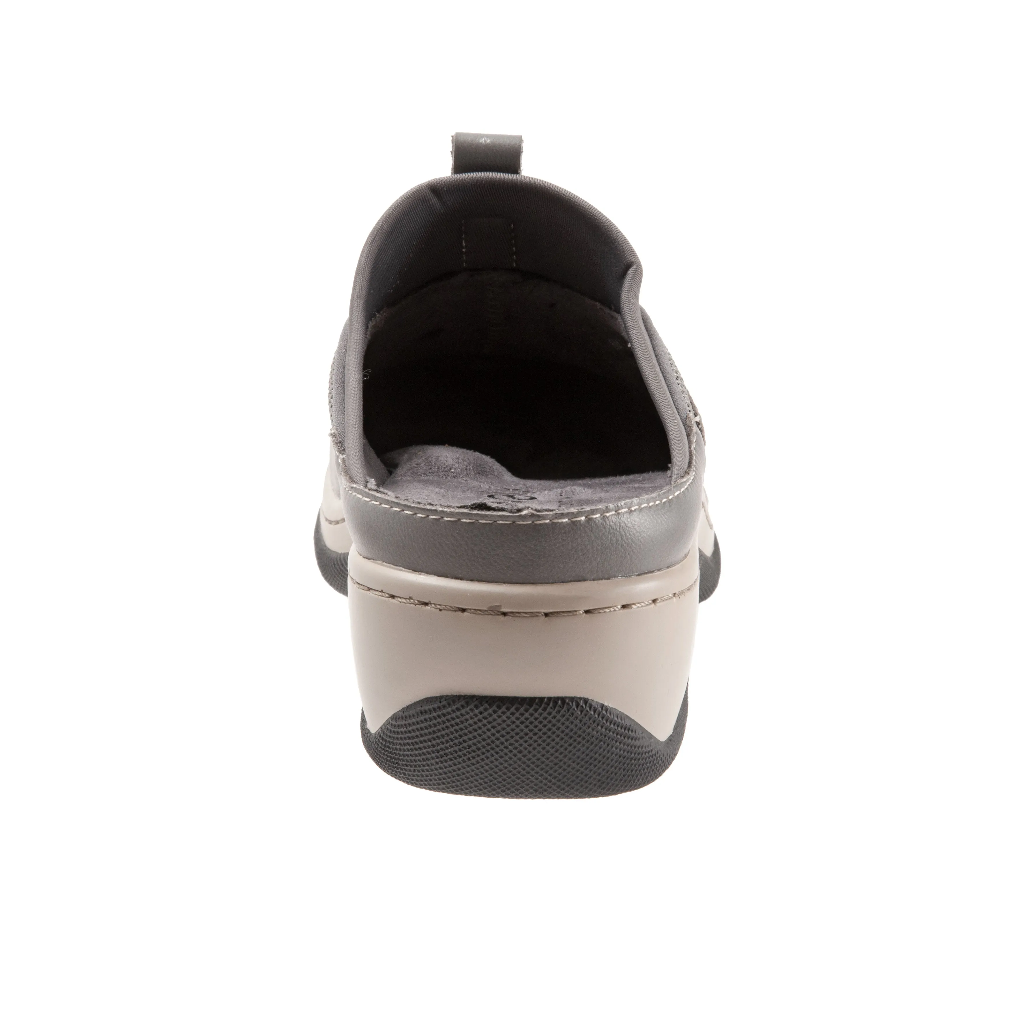 Aberdeen Dark Grey Microfibre Mules