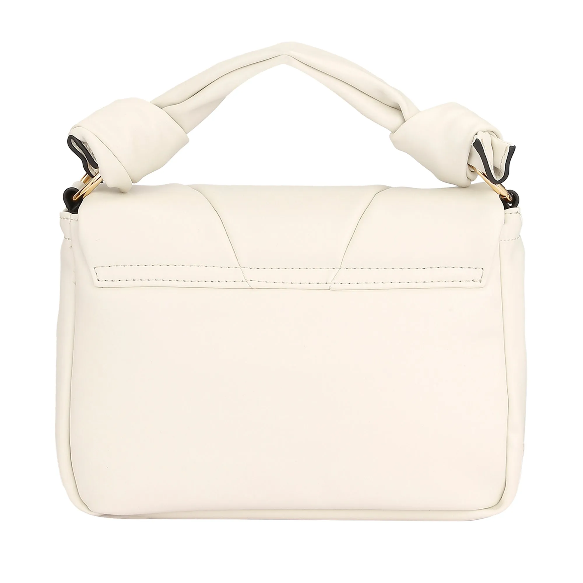 Accessorize London Women's White Quilted Handheld Cross Body Bag