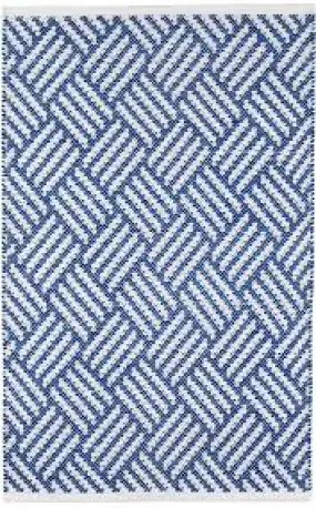 Annie Selke - 3x5 Crisscross Denim Indoor/Outdoor Rug