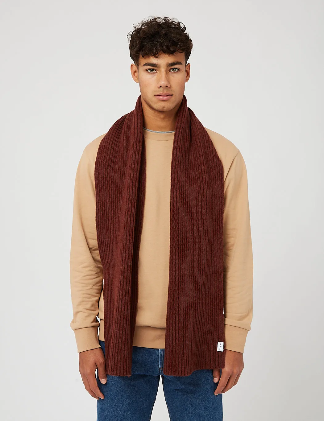 A.P.C. Billie Scarf - Terracotta Brown