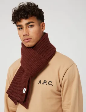 A.P.C. Billie Scarf - Terracotta Brown