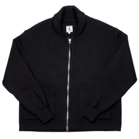 Arpenteur - Roscoff Zipped Cardigan - Black Wool Milano Knit