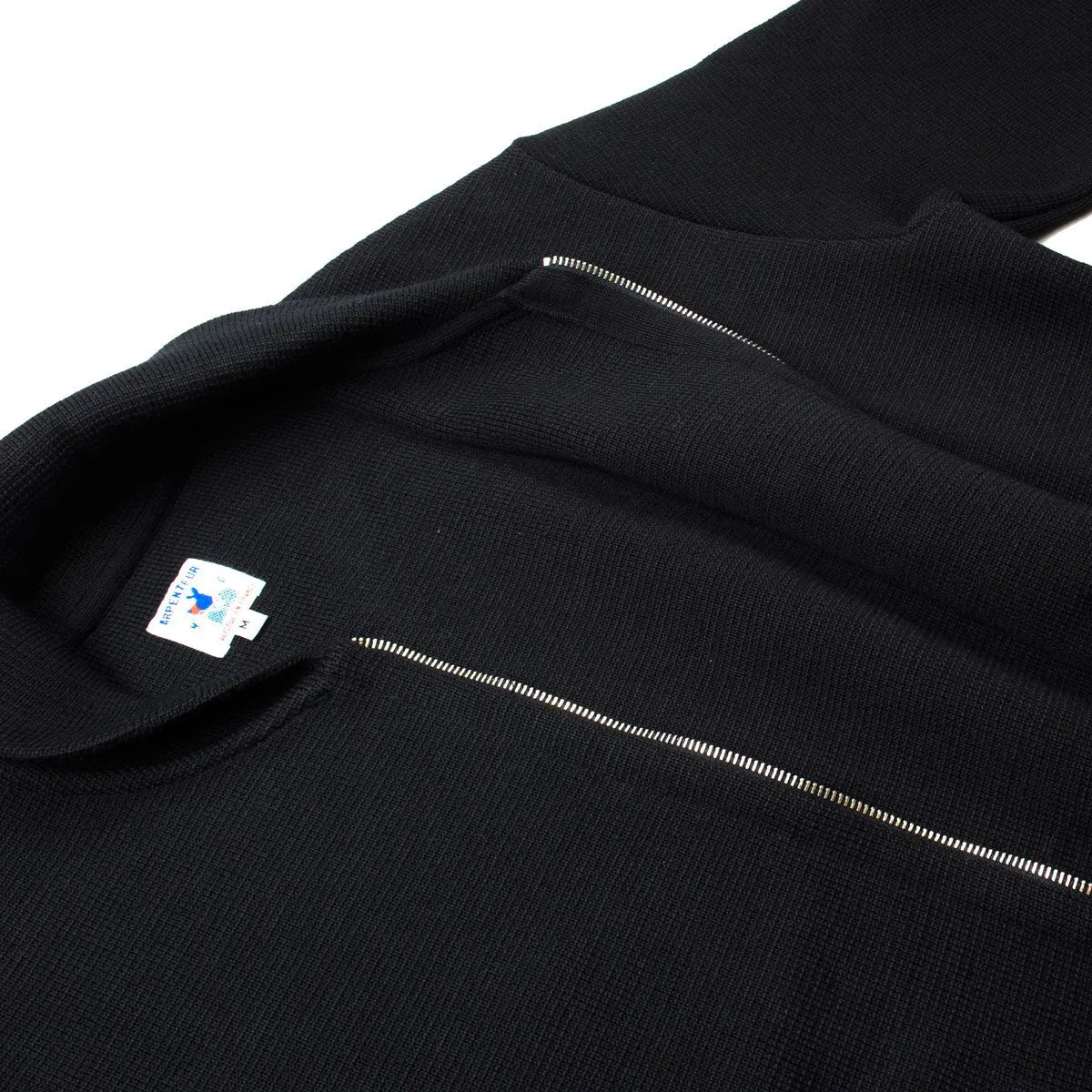 Arpenteur - Roscoff Zipped Cardigan - Black Wool Milano Knit