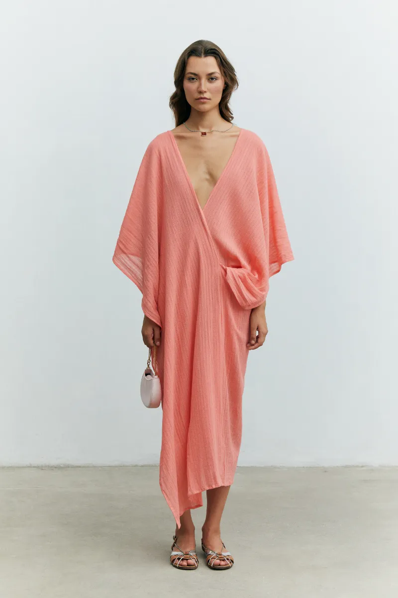 BERRY RELAXED V-NECK KAFTAN