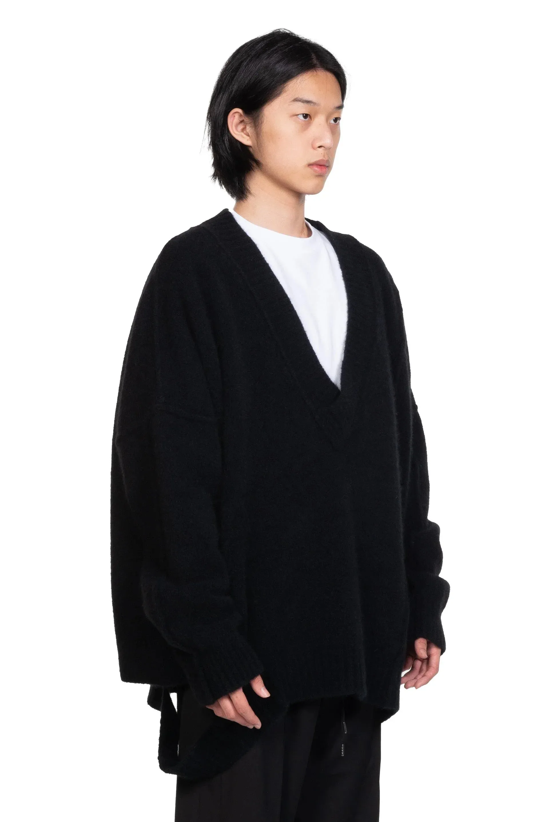 Black Knit Yak Sweater