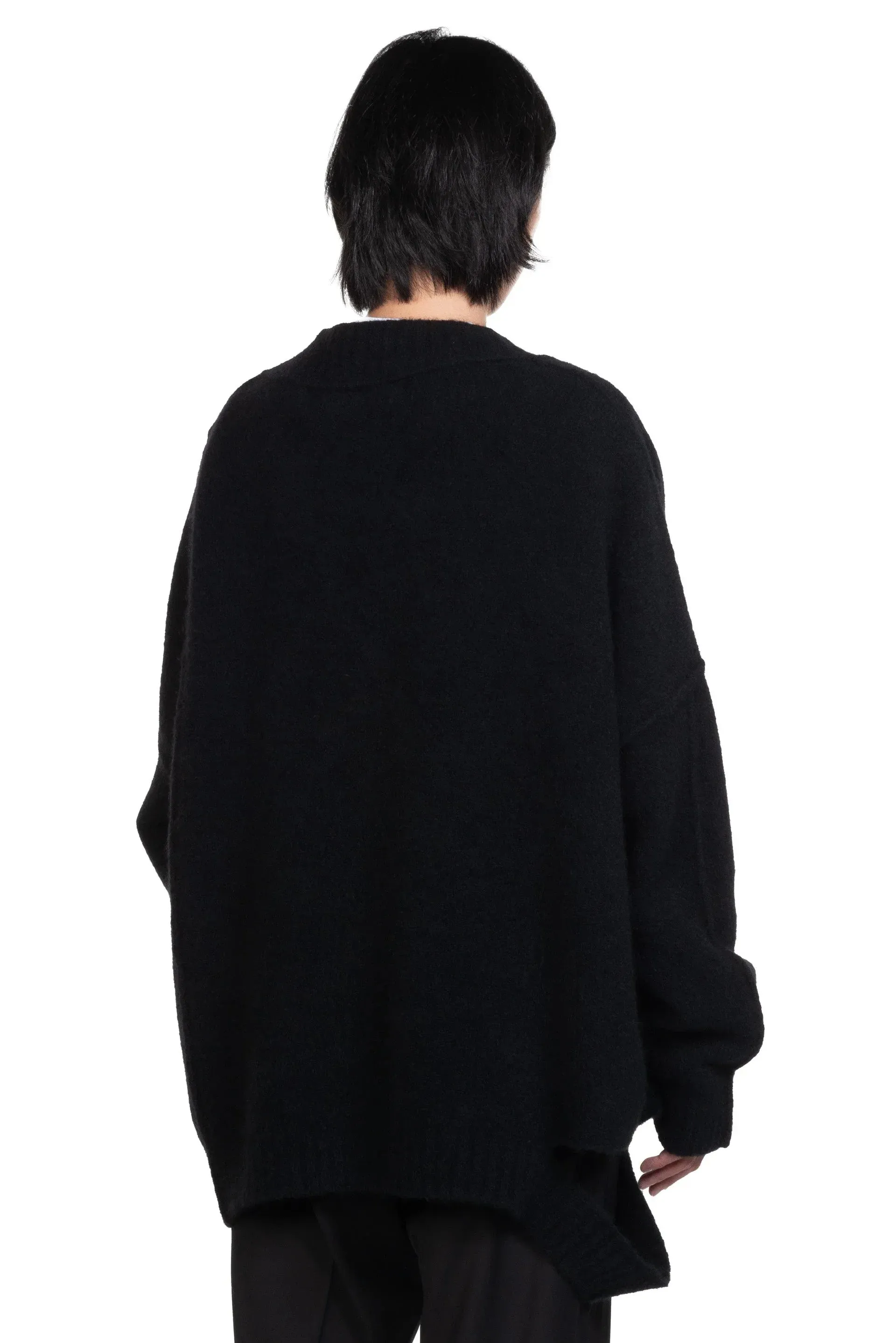 Black Knit Yak Sweater