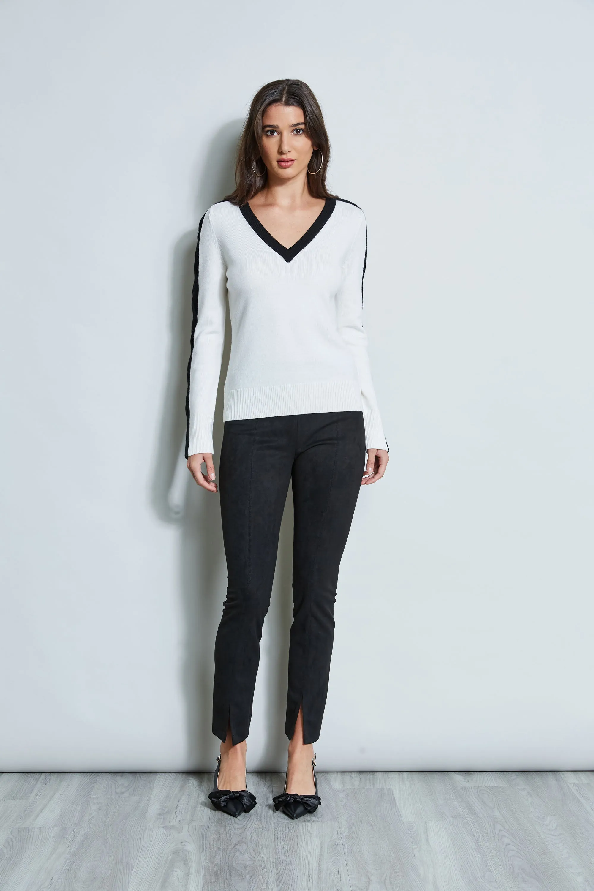 Cable V-Neck Sweater