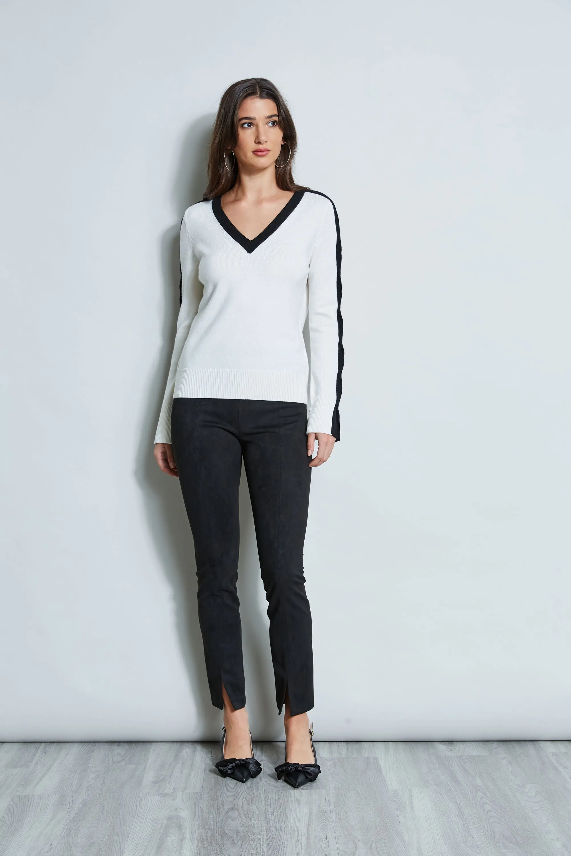 Cable V-Neck Sweater