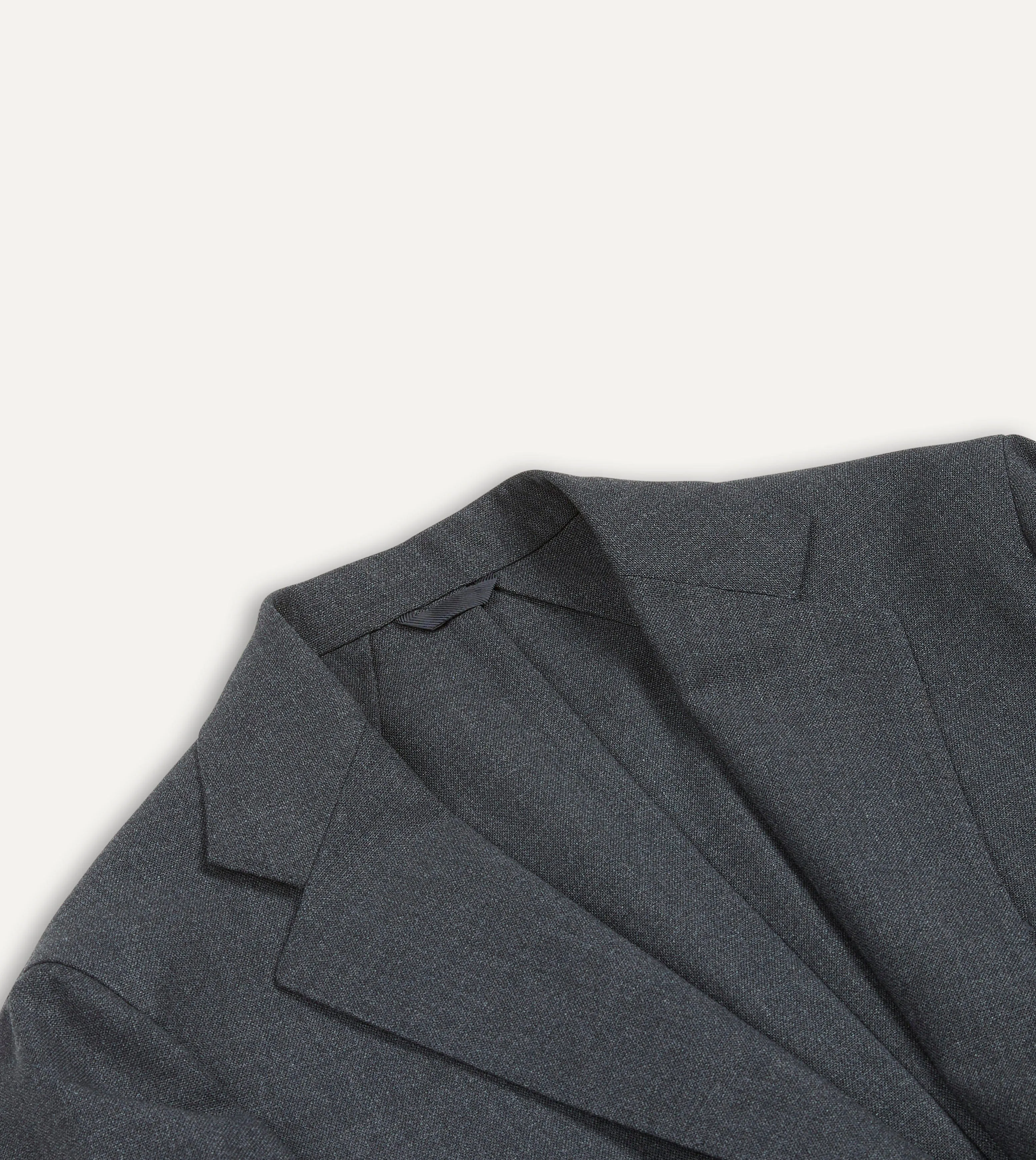 Charcoal Tropical Wool Tailored Jacket