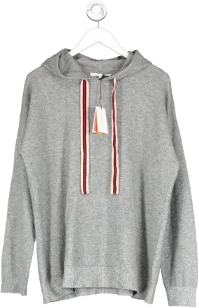 Chinti And Parker Grey Cashmere Blend Sweater With Hood BNWT UK L