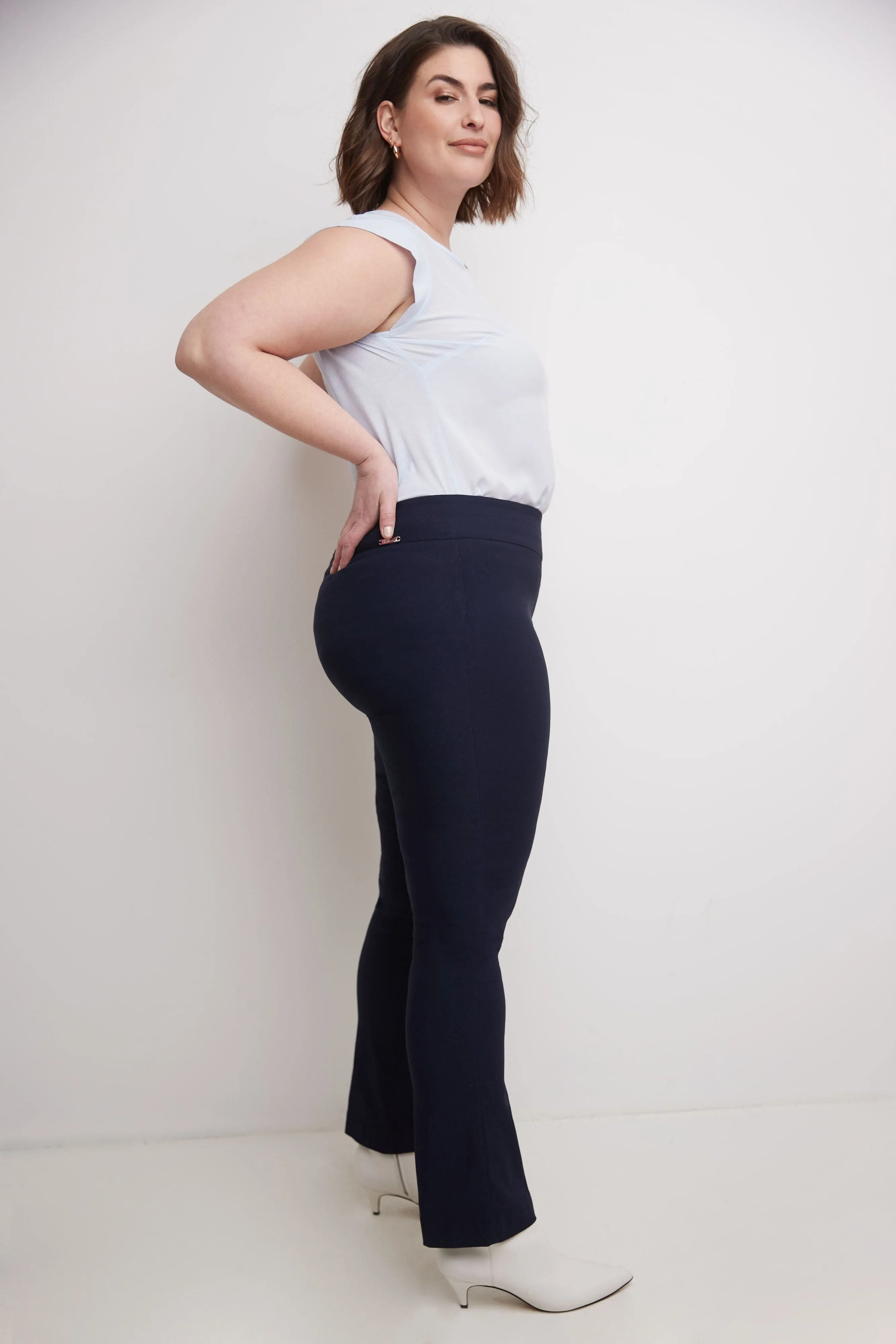 Curvy Tummy Control Straight Leg Pants