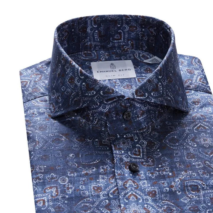 Dobby Sport Luxury Shirt SF18195 Dark Blue