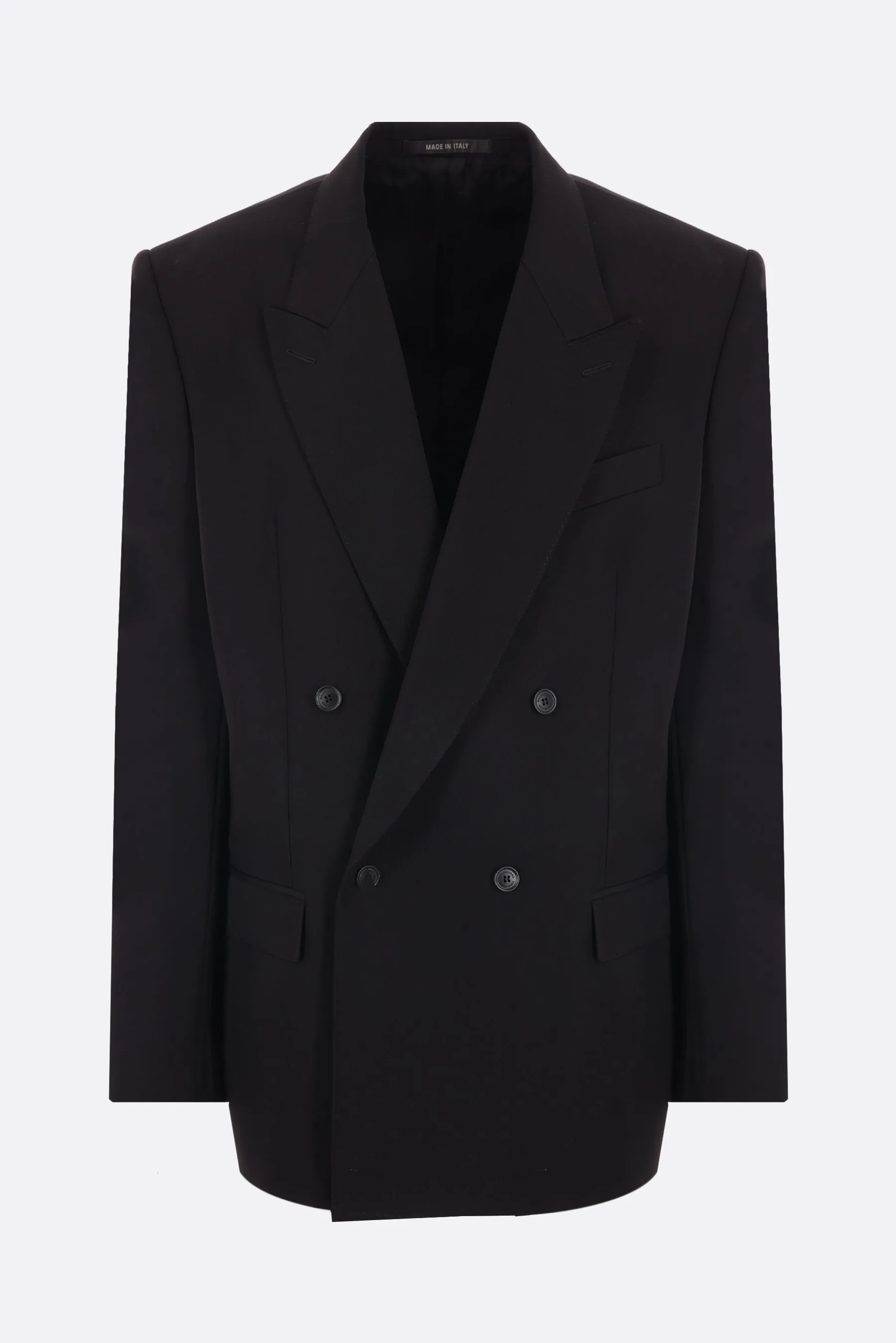 double-breasted wool jacket