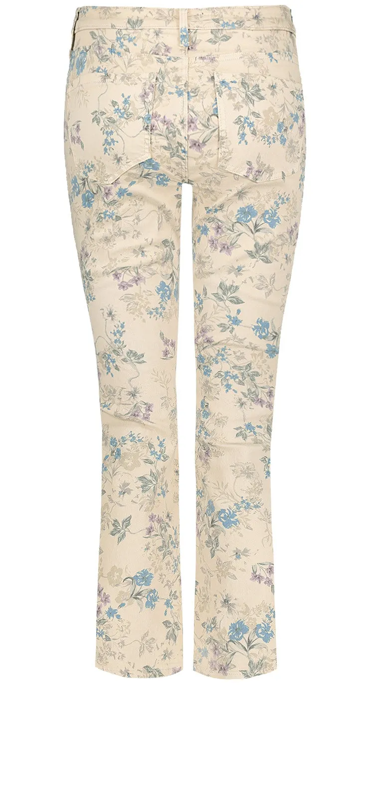 Fiona Slim Flared Ankle Jeans Bloemenprint Premium Denim | Idlewild