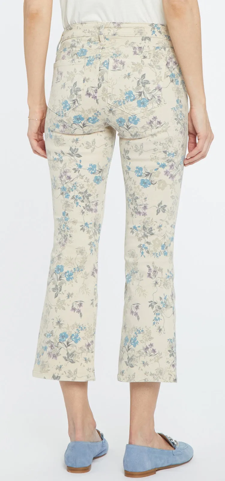 Fiona Slim Flared Ankle Jeans Bloemenprint Premium Denim | Idlewild