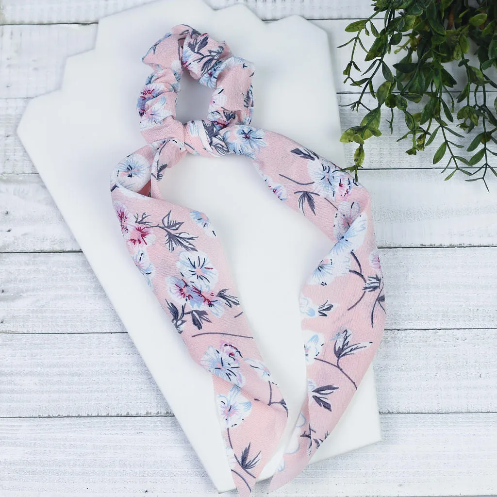 Floral Chiffon Hair Scarf