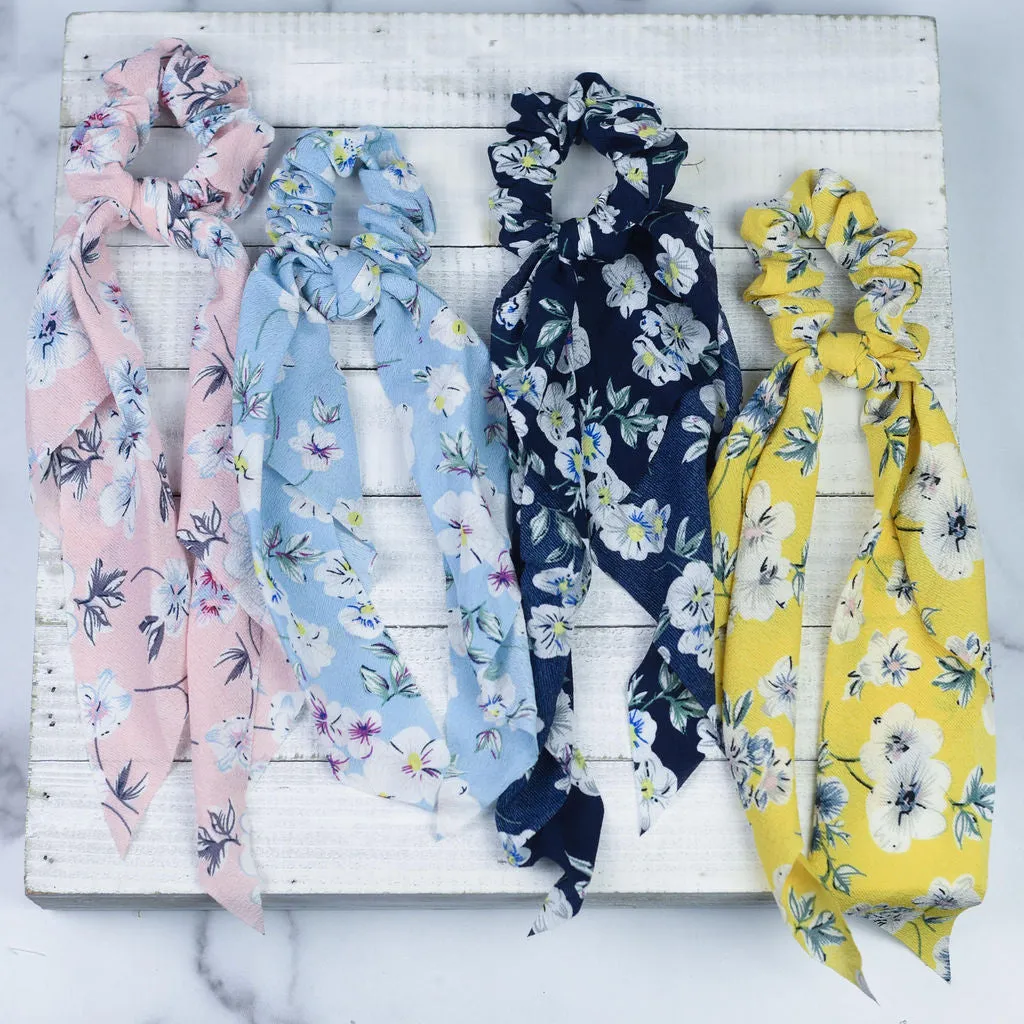 Floral Chiffon Hair Scarf