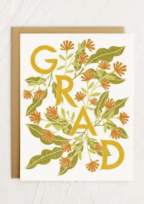 Floral Grad Card