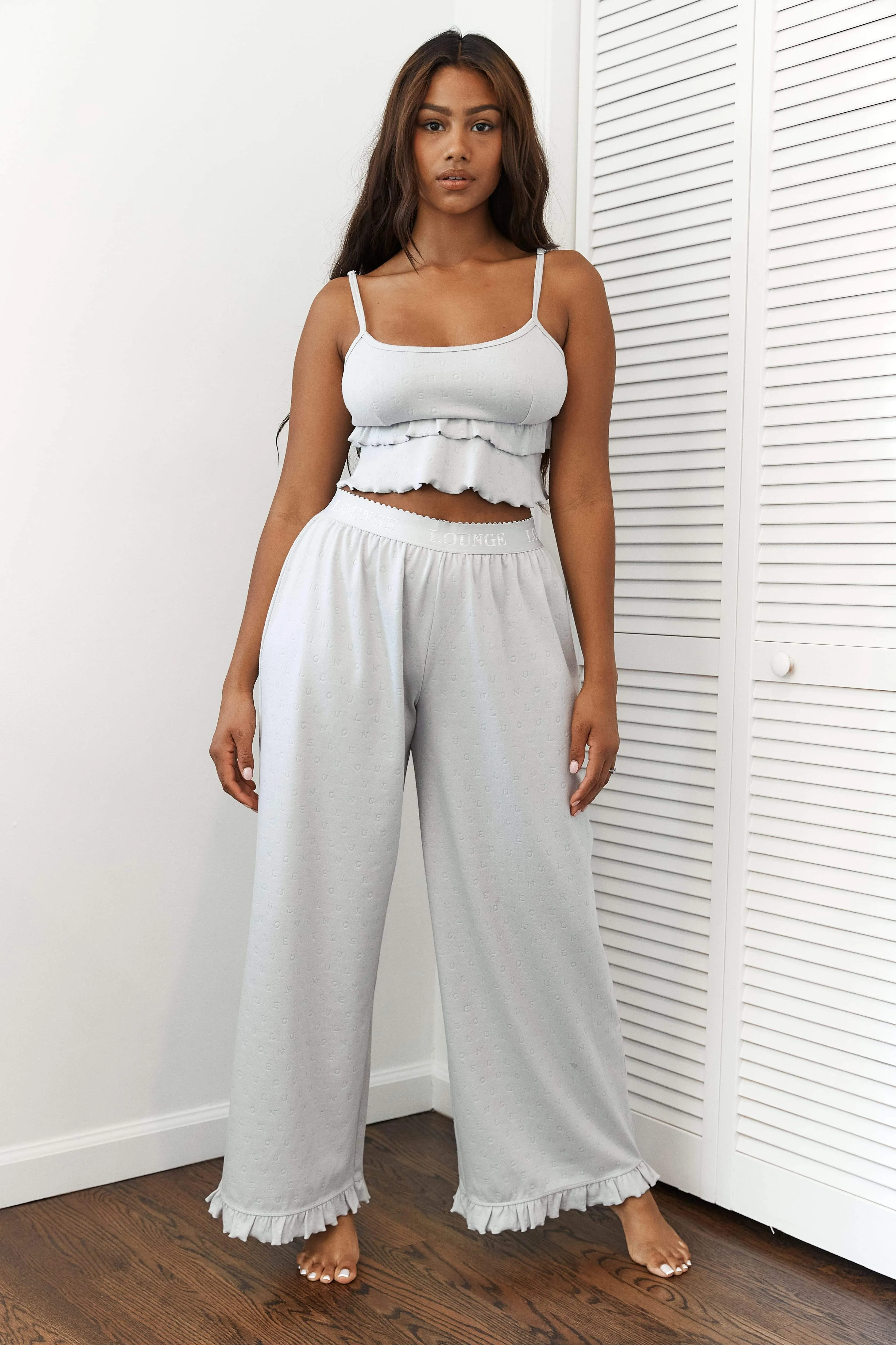 Frill Pyjama Trousers - Frost