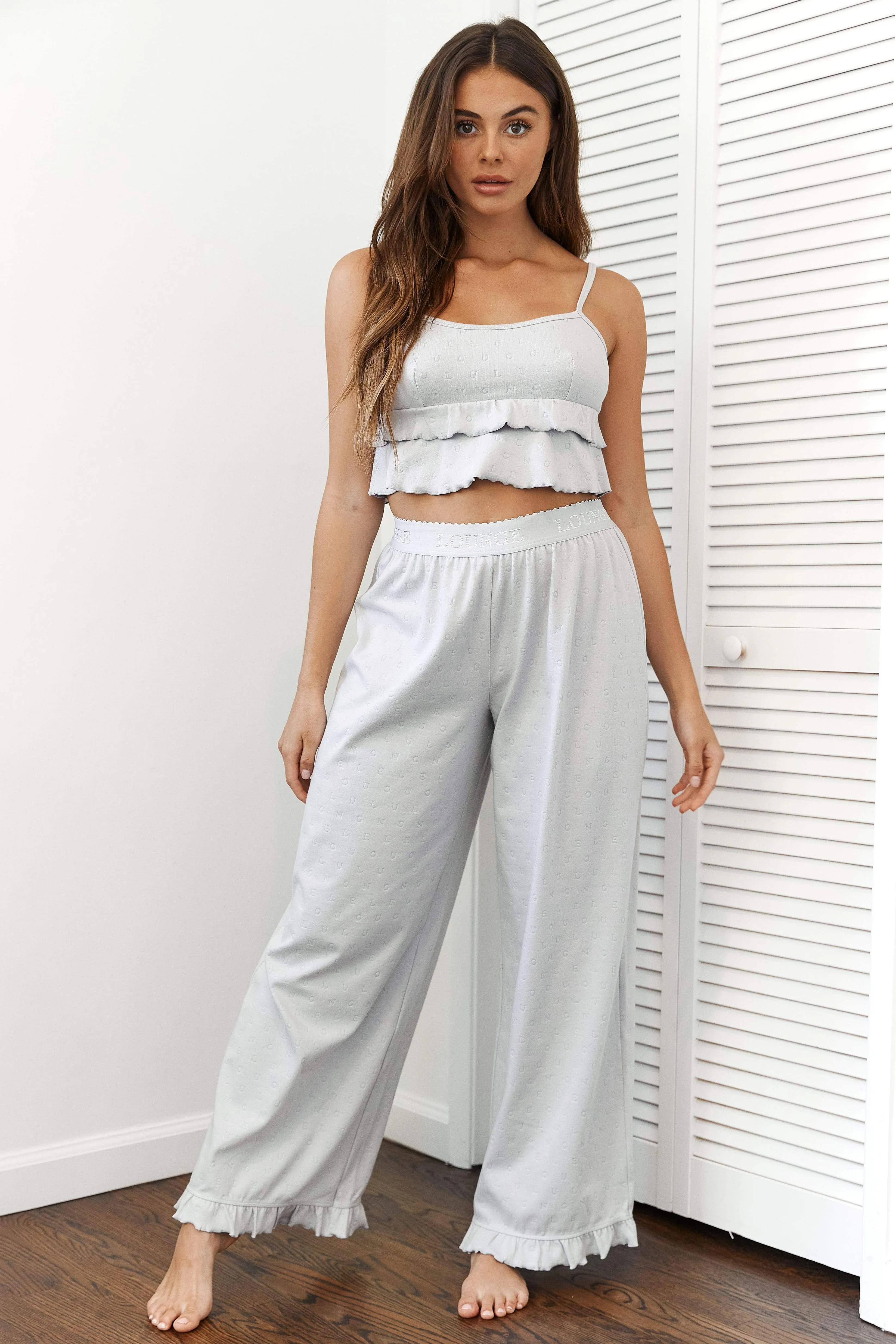 Frill Pyjama Trousers - Frost