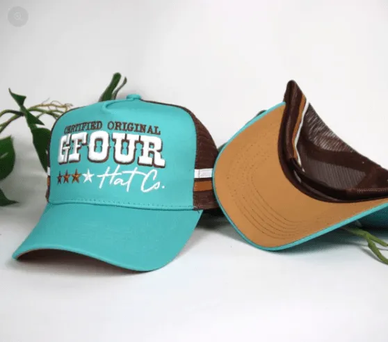 G Four Trucker Cap Stampede Aqua