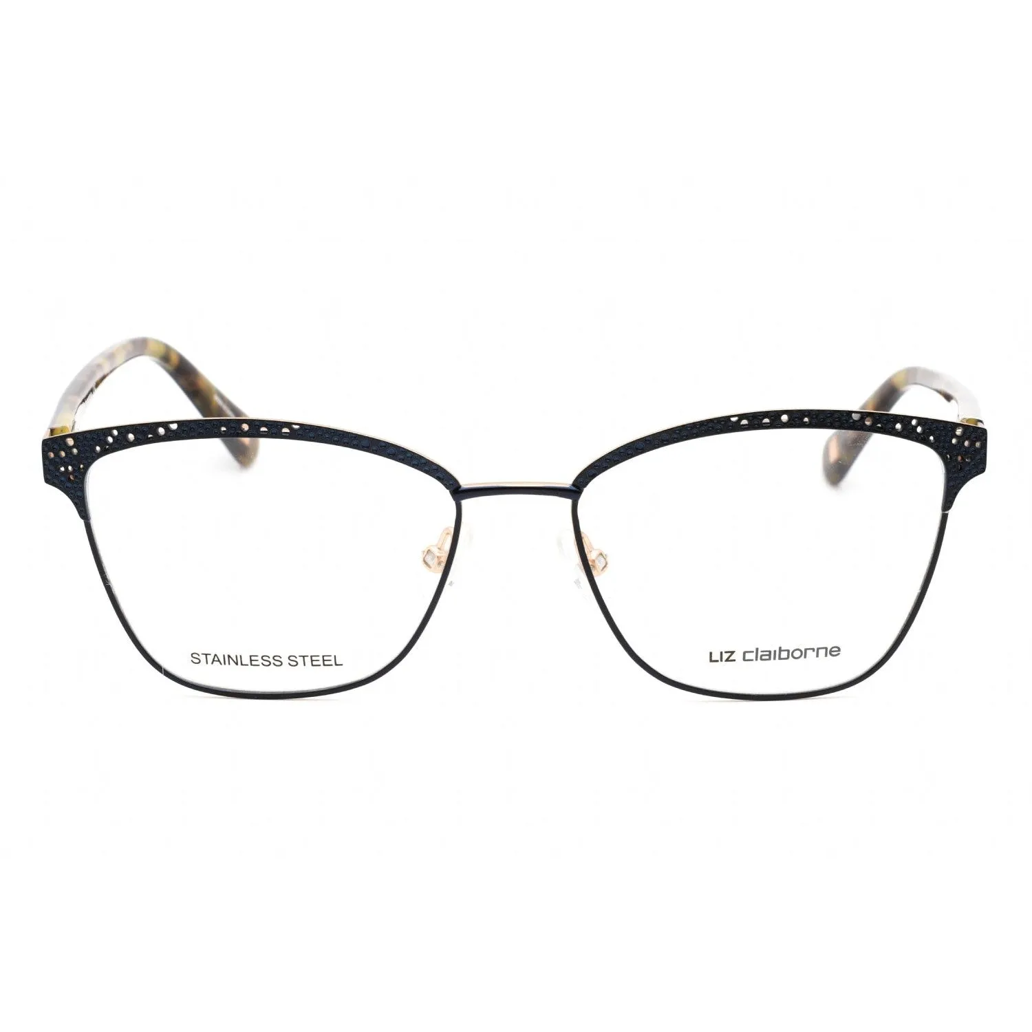 Liz Claiborne L 651 Eyeglasses Semi Matte Navy / Clear Lens