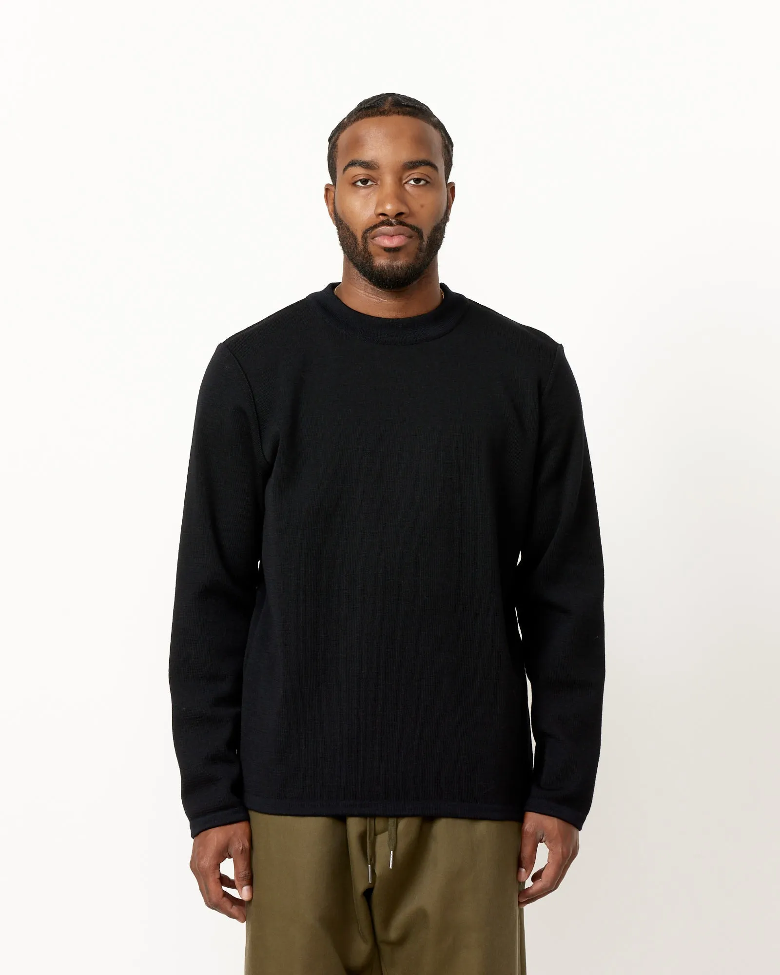 Marine Crew Neck in Residual Black