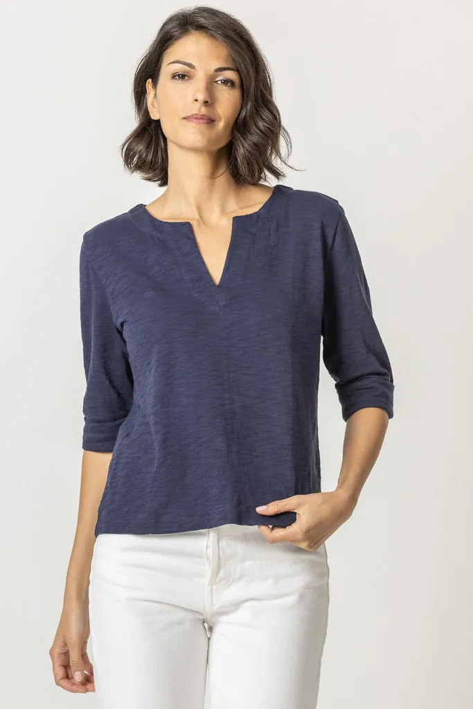 PA1479Ny Lilla P Split Neck Easy Top