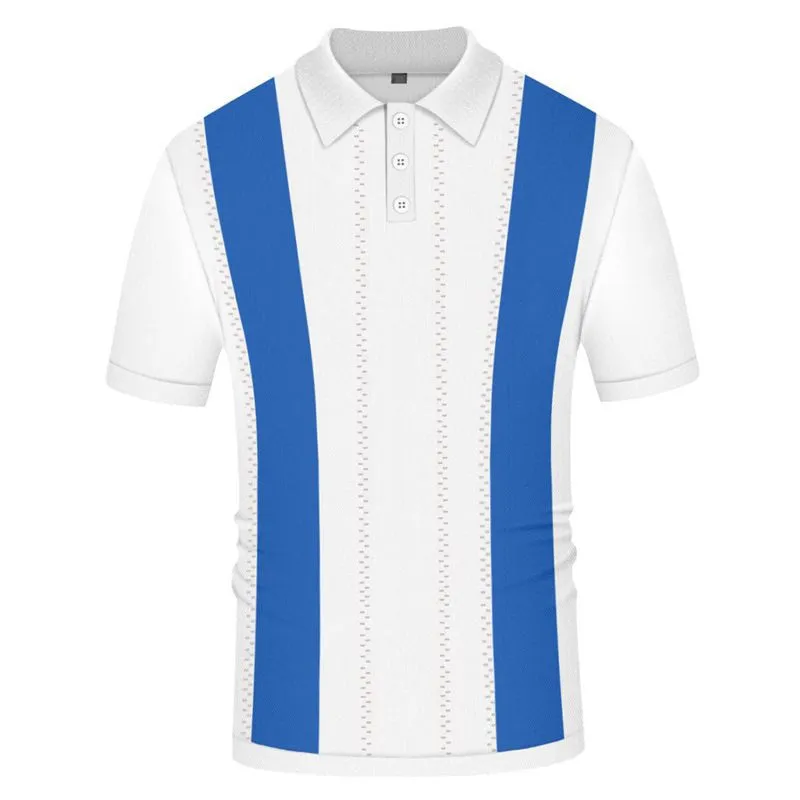 Paolo Striped Polo White-Blue T-Shirts 002