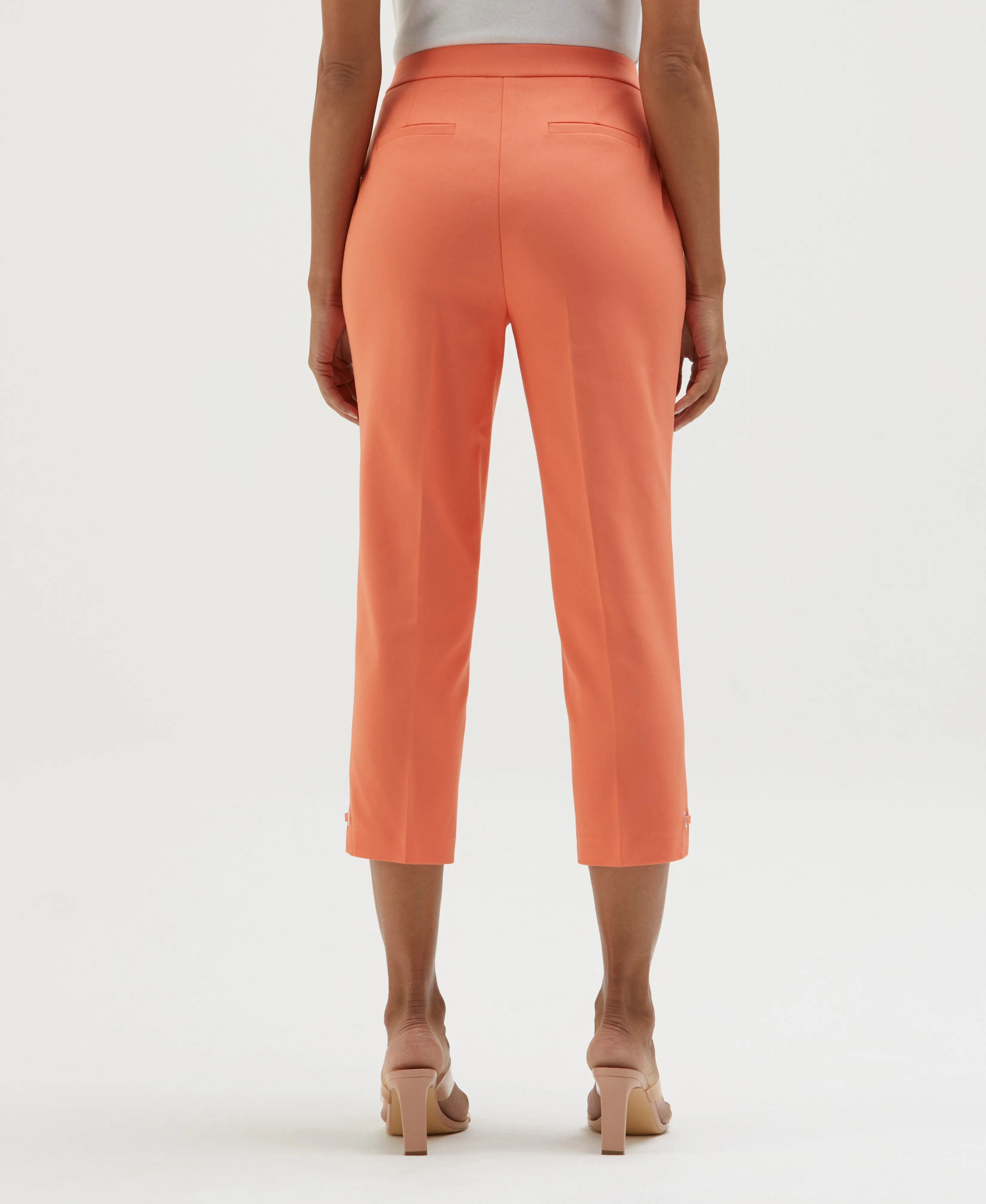 Petite Satin Twill Capri with Grommets