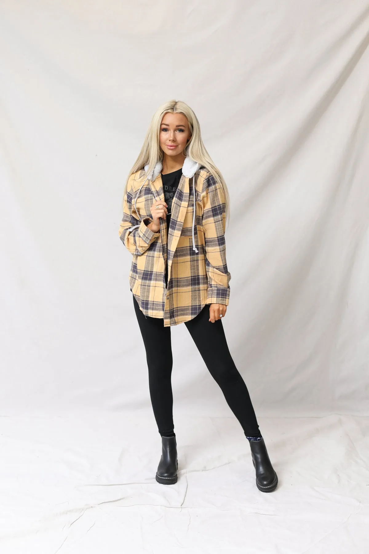 Plaid Flannel With Hoodie