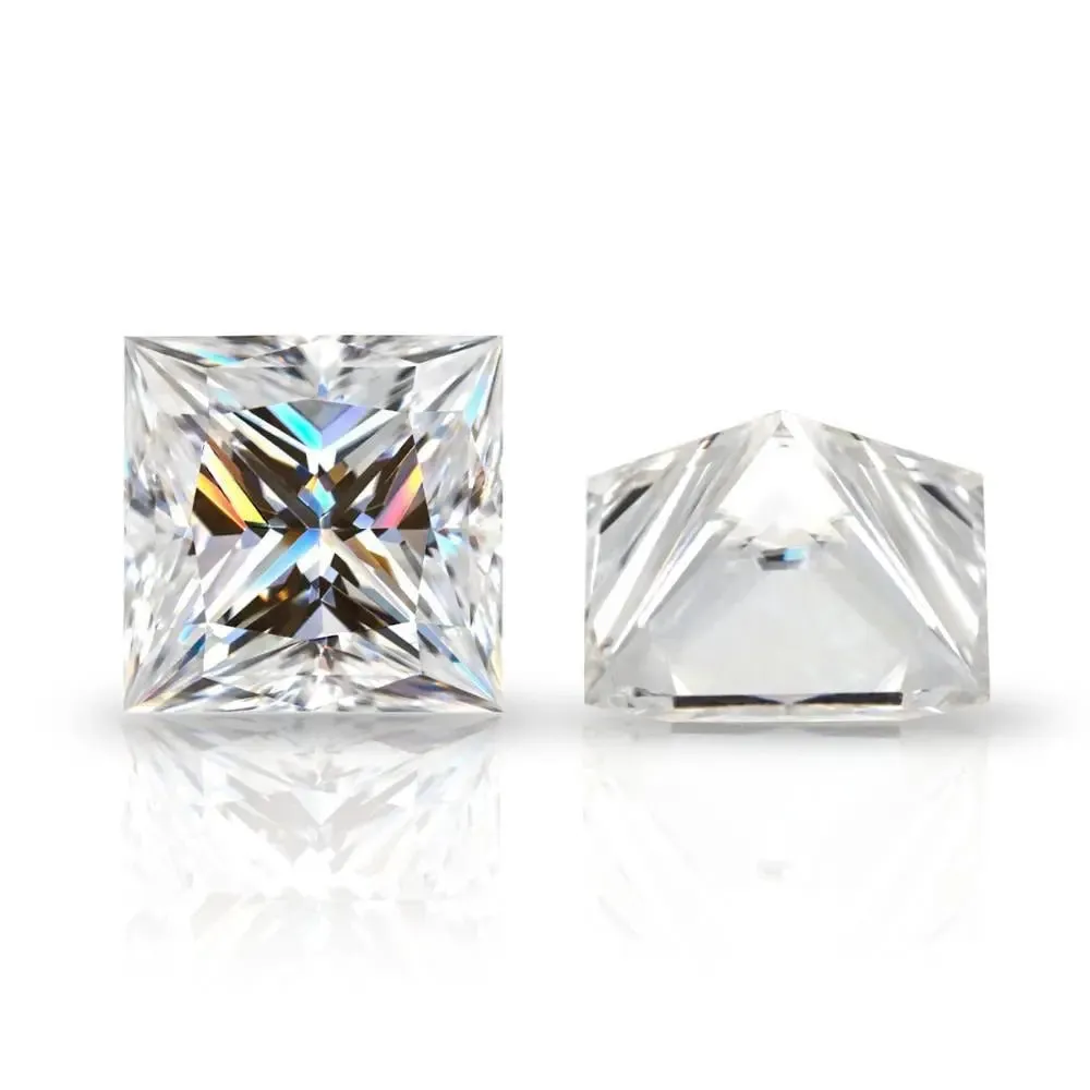 Princess Cut Moissanite Loose Stones 4.5mm (0.5ct) - 10mm (6ct) options - DE