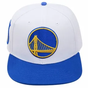 Pro Standard Golden State Warriors Logo Snapback Hat (White)