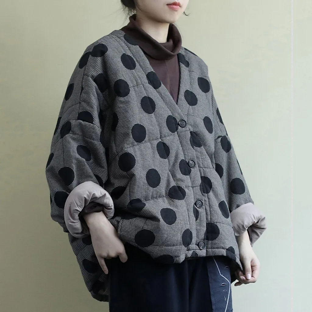 Retro Quilted Winter Women Linen Coat