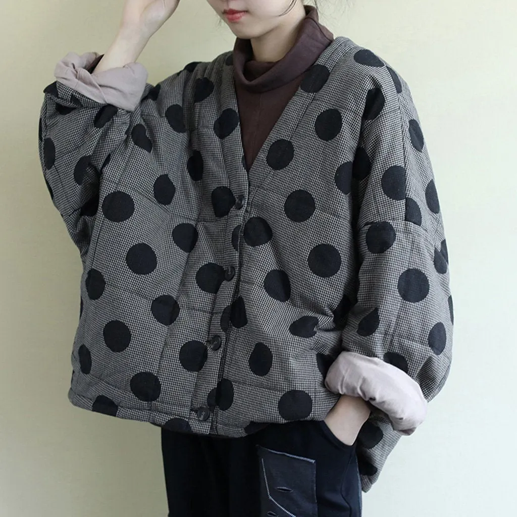 Retro Quilted Winter Women Linen Coat