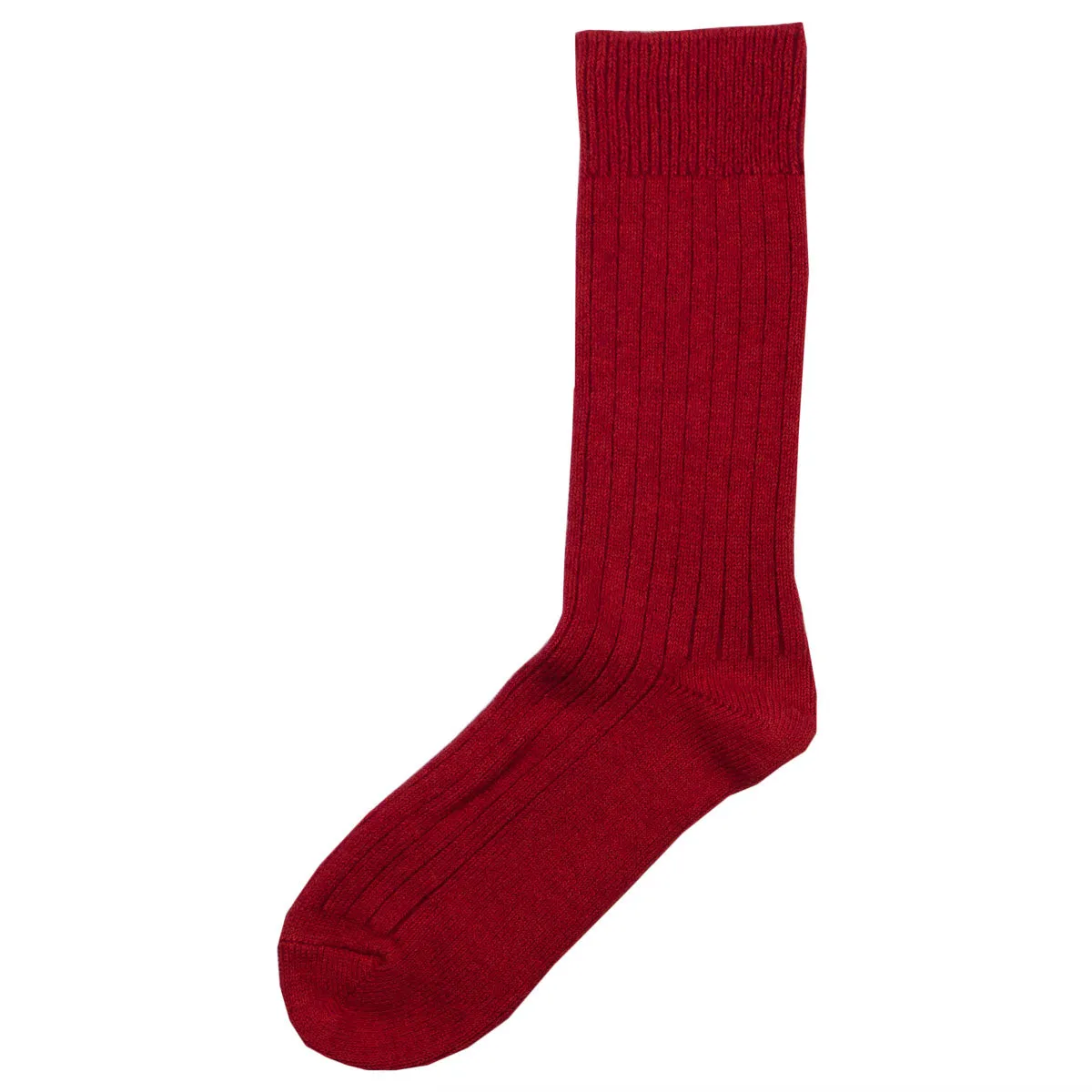 RoToTo - Cotton Wool Rib Socks - Red