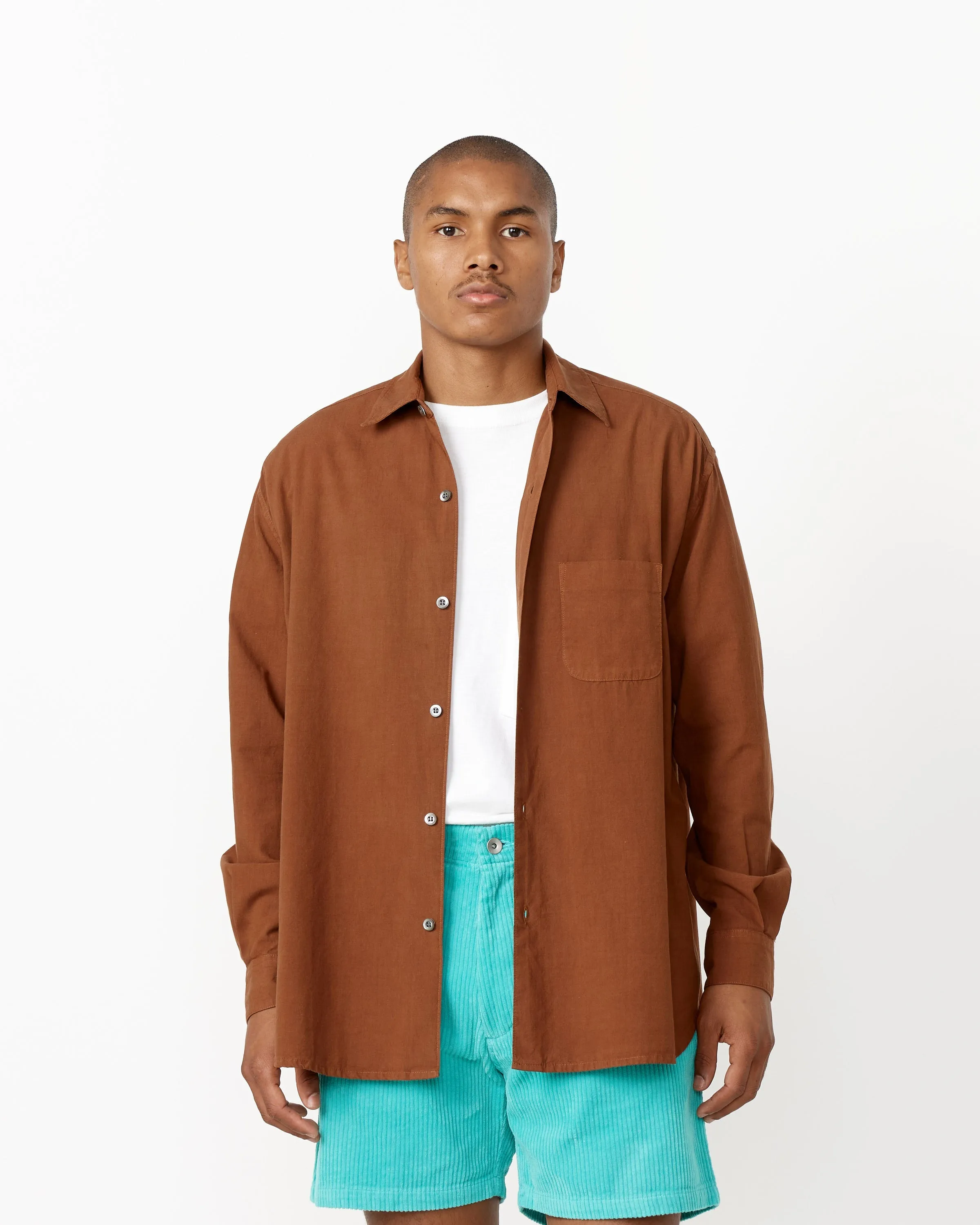 Routine Shirt in Pier Brown