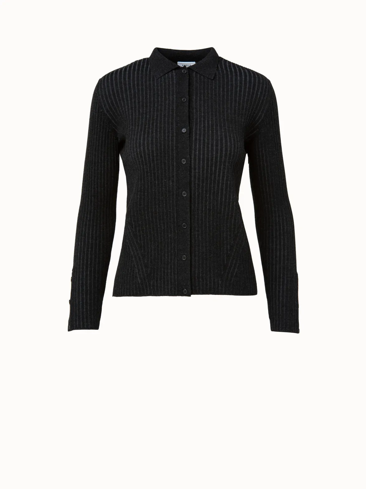 Shadow Stripe Shirt Cardigan