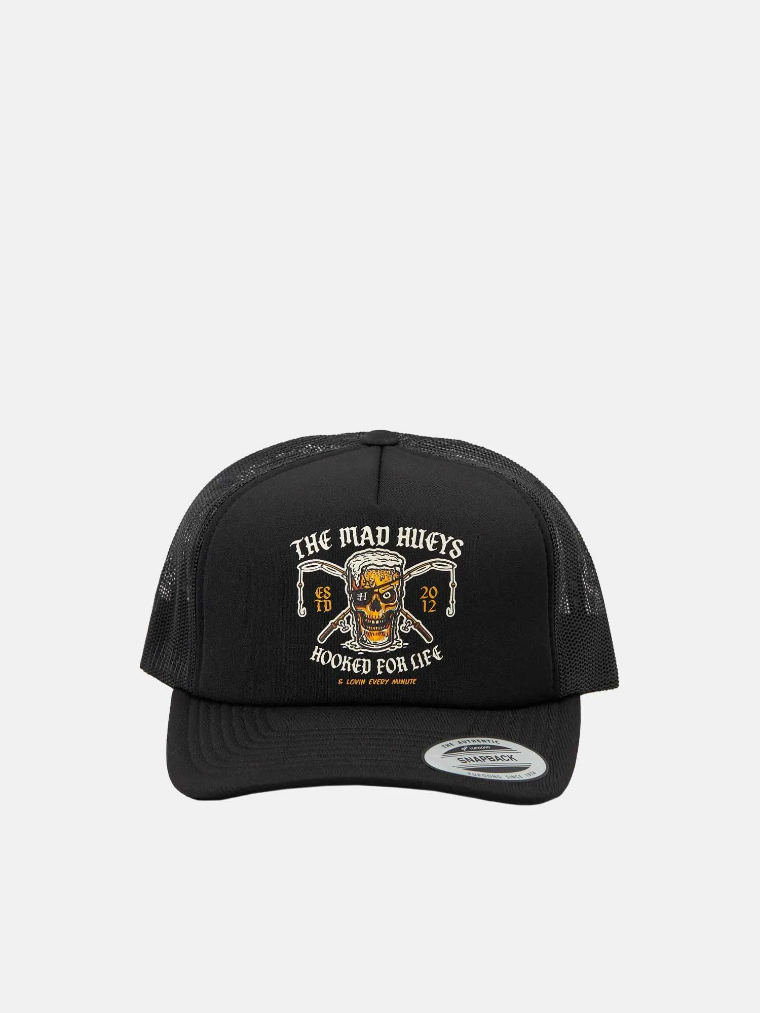 The Mad Hueys Still Hooked For Life Foam Trucker - Black